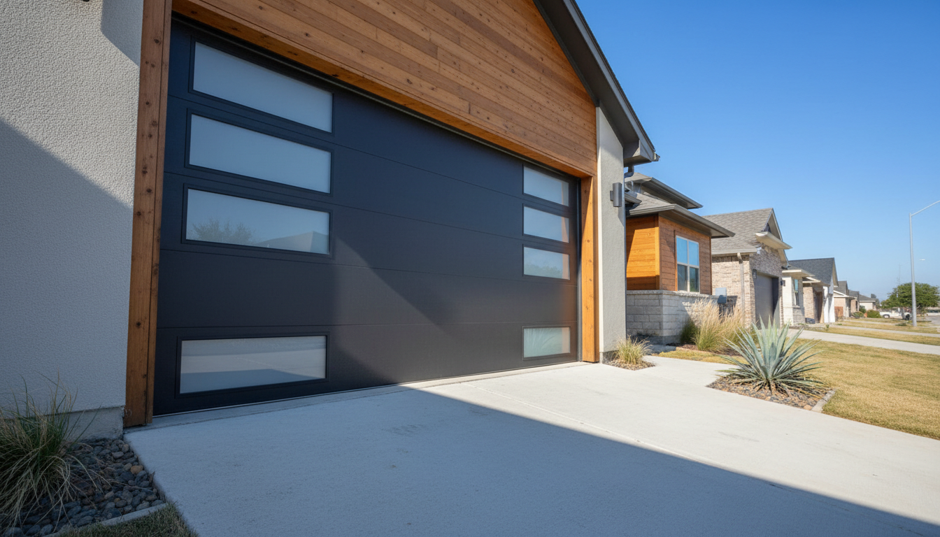 Modern residential garage door
