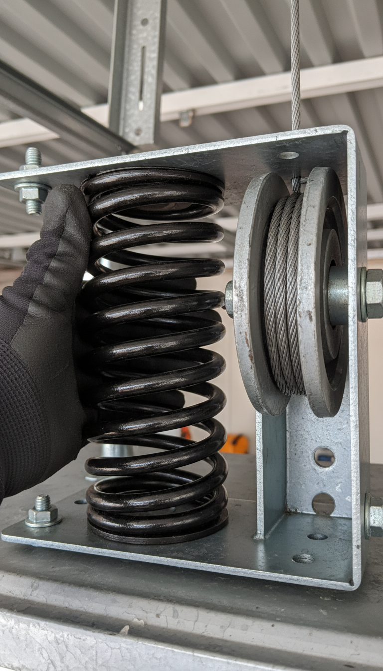 Garage door mechanism repair